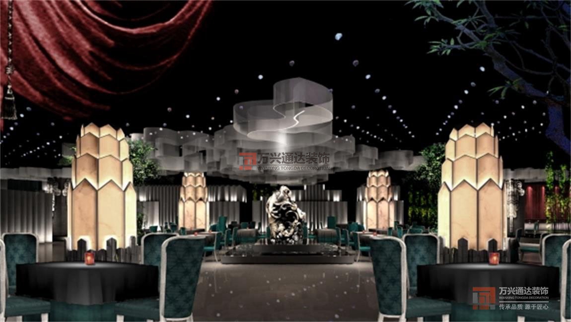 北京萬興通達辦公裝修項目-沸騰魚鄉(xiāng)世貿天街店裝修效果圖