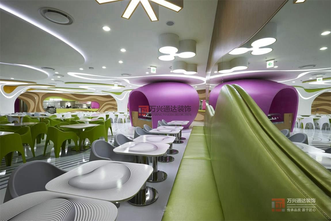 北京萬(wàn)興通達(dá)辦公裝修項(xiàng)目-個(gè)性化美食城裝修效果圖