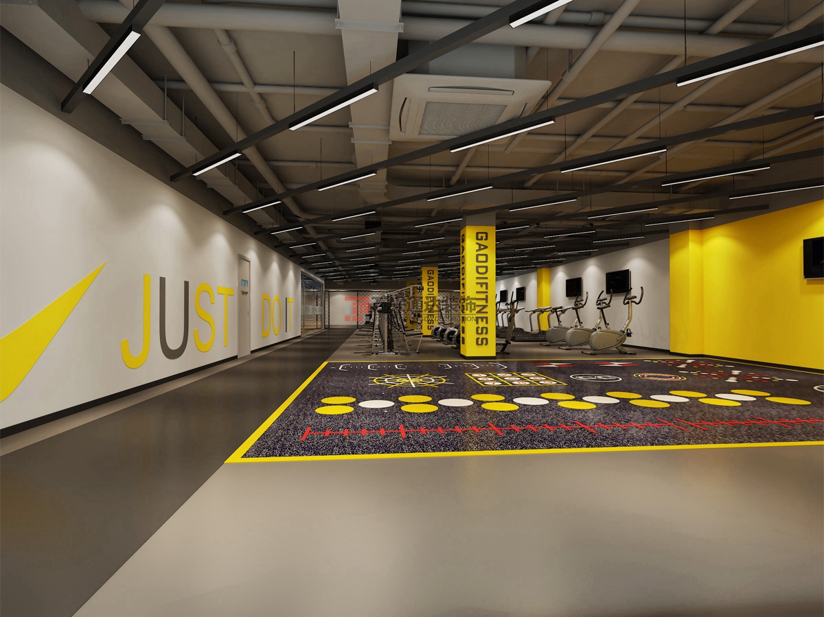 北京萬興通達(dá)辦公裝修項目-瑞克健身裝修效果圖