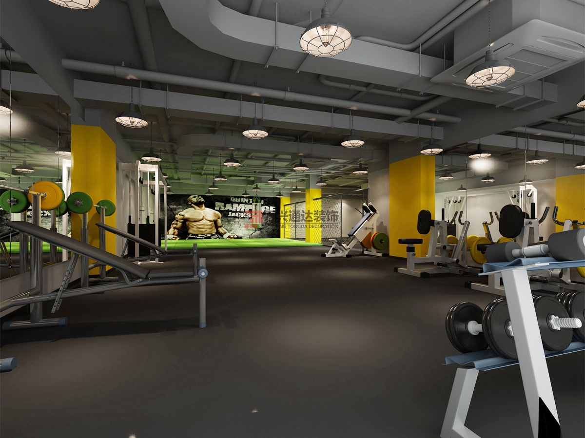 北京萬興通達(dá)辦公裝修項目-瑞克健身裝修效果圖