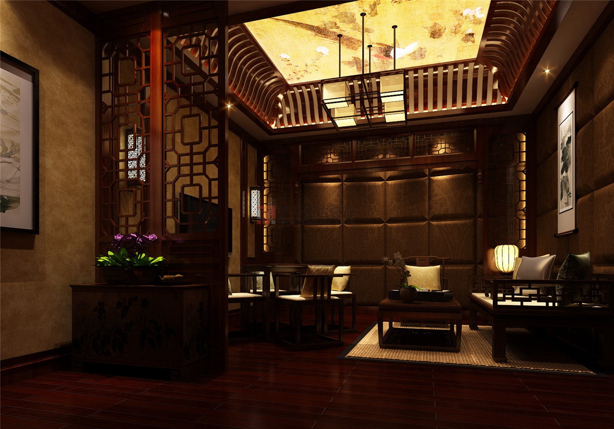 北京萬(wàn)興通達(dá)辦公裝修項(xiàng)目-凱歌歸茶樓裝修效果圖