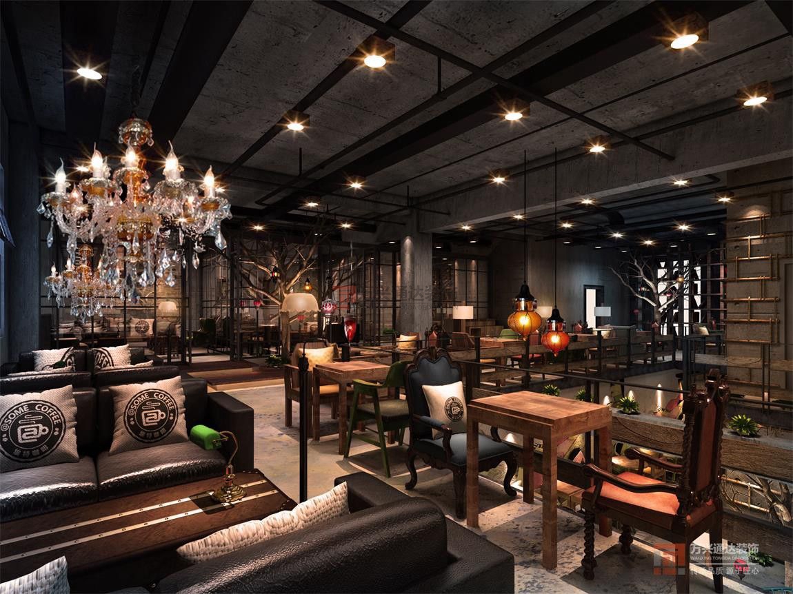 北京萬興通達(dá)辦公裝修項目-唐館咖啡廳裝修效果圖