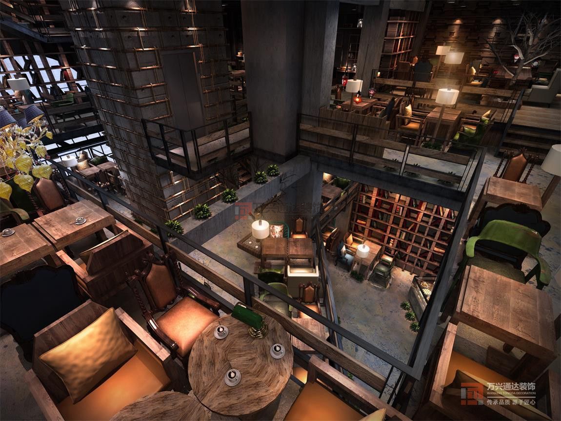 北京萬興通達(dá)辦公裝修項目-唐館咖啡廳裝修效果圖