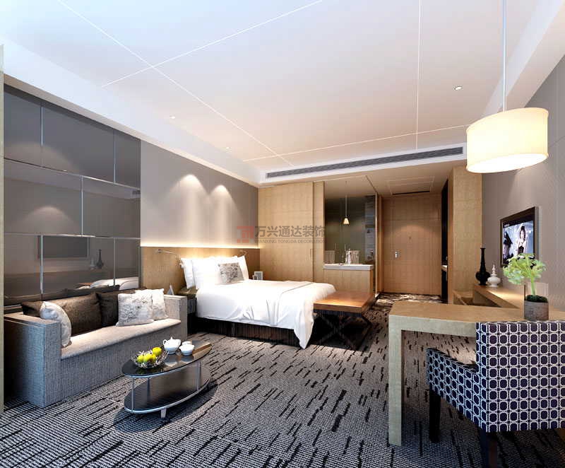 北京萬興通達辦公裝修項目-兆豪圣堤灣酒店裝修案例效果圖