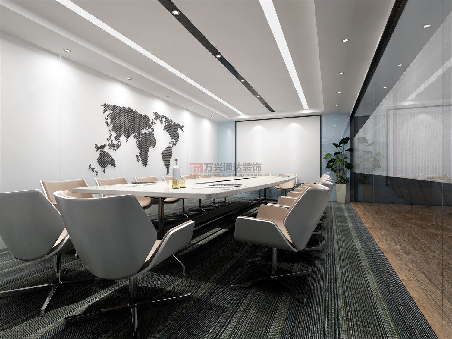 北京萬(wàn)興通達(dá)辦公裝修項(xiàng)目-多維集團(tuán)辦公室裝修裝修效果圖