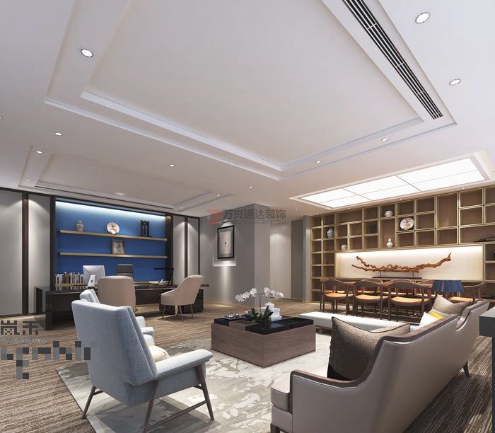 北京萬興通達(dá)辦公裝修項(xiàng)目-總經(jīng)理辦公室裝修設(shè)計(jì)效果圖裝修效果圖