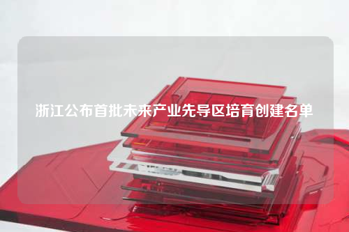 浙江公布首批未來產業先導區培育創建名單