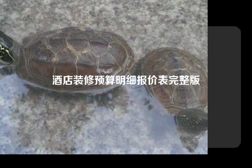 酒店裝修預(yù)算明細報價表完整版