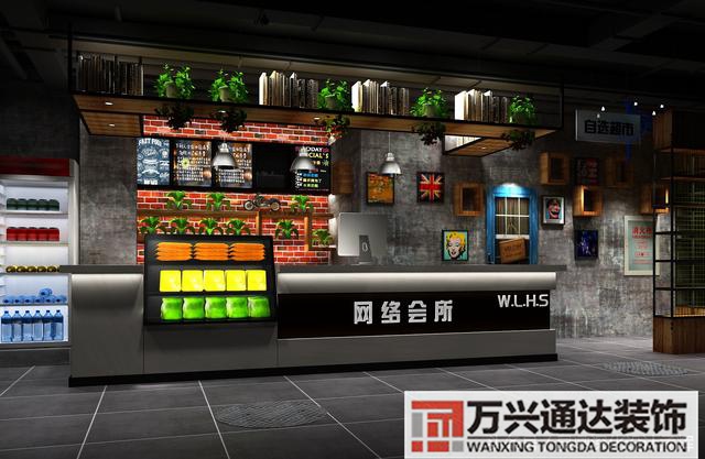 網咖效果圖電競網咖效果圖_萬興辦公室裝修公司