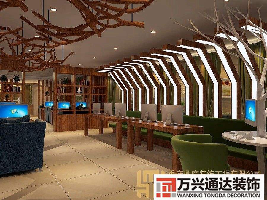 網(wǎng)咖頂面裝修效果圖大型網(wǎng)咖裝修效果圖