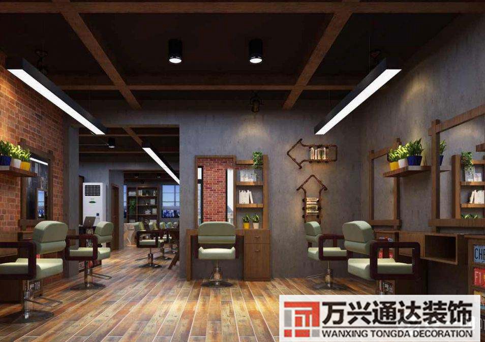 美發(fā)店復(fù)古裝修圖理發(fā)店小店復(fù)古簡單裝修