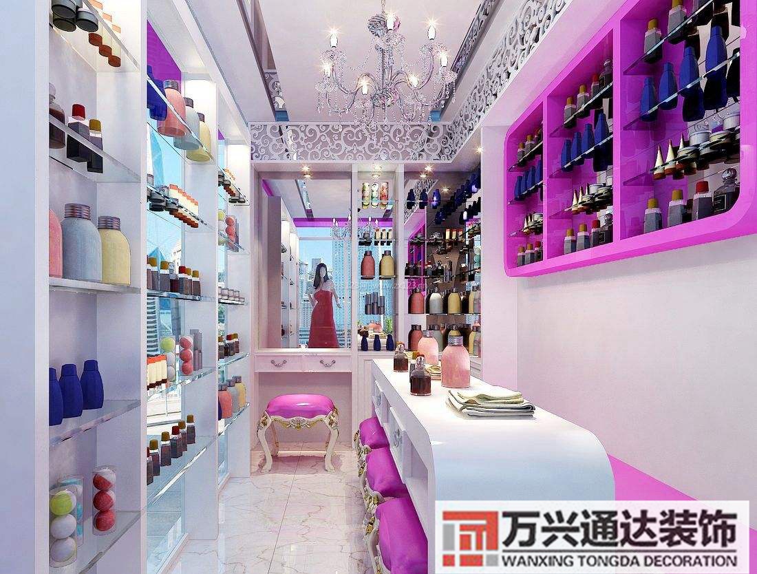 美甲店裝修效果圖韓式美容美甲店裝修效果圖 簡(jiǎn)約
