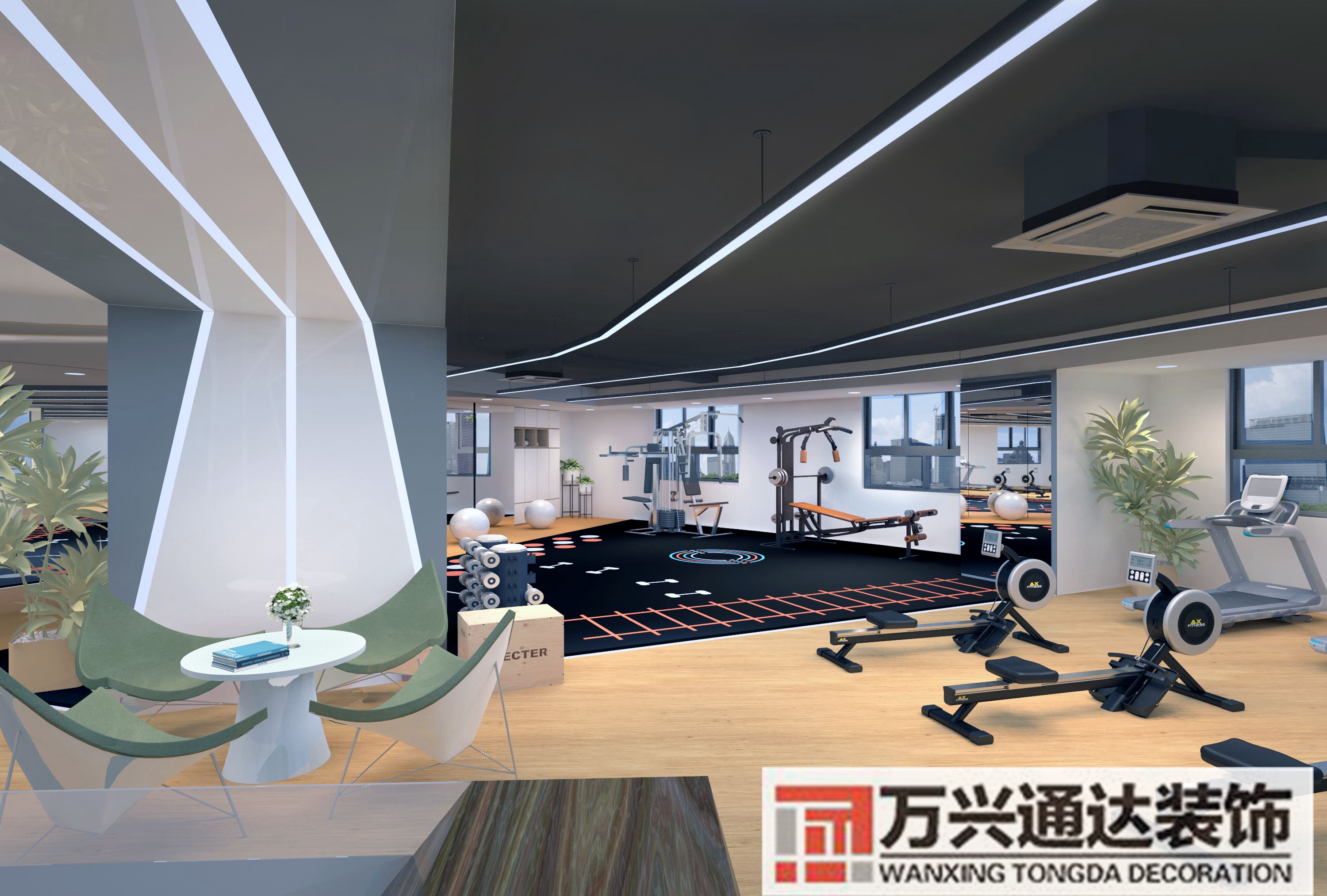 健身房效果圖家庭陽(yáng)臺(tái)健身房效果圖